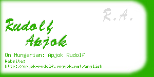 rudolf apjok business card